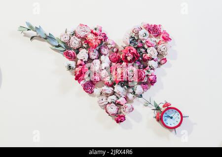 Gift for her, romantic relationship and floral design concept - Luxury  bouquet of maroon roses on marble background, beautiful flowers as holiday  love Stock Photo - Alamy