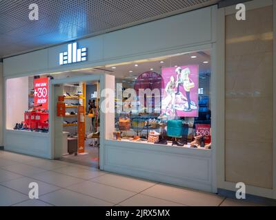 Istanbul, Turkey - Mar 23, 2022: Landscape Close-up View of Elle Storefront. ELLE is a Footwear Store, which was Founded in 1977. Stock Photo