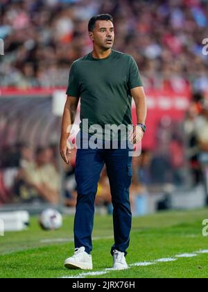 Girona FC head coach Miguel Angel Sanchez Michel Stock Photo - Alamy