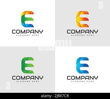 Letter e logo icon design template. Creative E Letter Logo Design Stock Vector