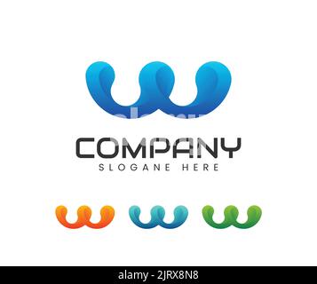 Unique modern creative elegant letter w logo template. Creative Initial Letter W Logo Design. elegant business logo of letter w Stock Vector