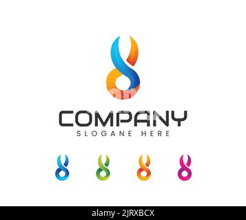 Infinity fire flame logo design. Infinity flame, Fire flame infinity sign Stock Vector
