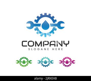 Plumbing and service logo design. Plumbing and service logo, icon and template Stock Vector