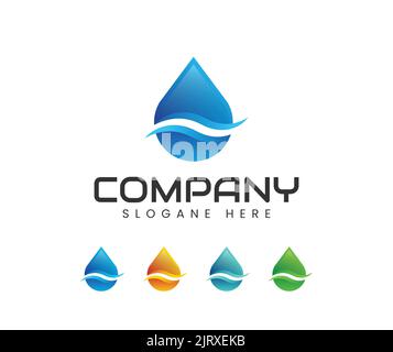 Plumbing logo design. Plumb Service logo designs Template with water symbol, Plumbing logo designs vector Stock Vector