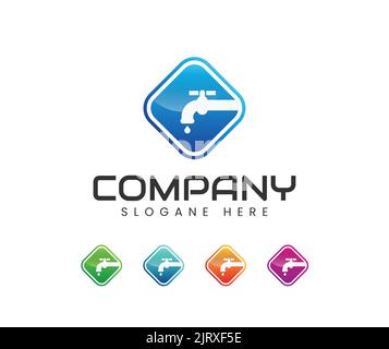 Plumbing service logo. Plumbing Service Logo Template, Water Service Logo icon Stock Vector