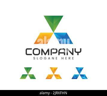 Modern abstract logo design Stock Vector