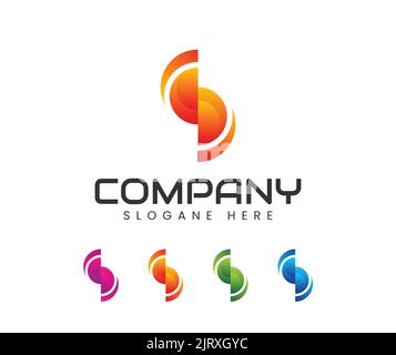 Abstract initial letter s logo. Set of abstract initial letter s logo template. icons for business technology, modern, simple Stock Vector