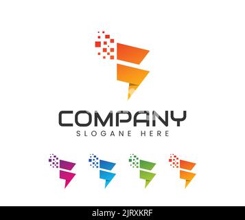 First modern delivery f logo design. F Letter Logo Template Design Vector, Emblem, Design Concept, Creative Symbol, Icon Stock Vector