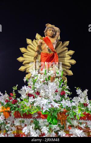 Image of São Sebastião in Rio de Janeiro, Brazil - February 24, 2019: Image of São Sebastião during the washing event of the Marques de Sapucaí in Rio Stock Photo