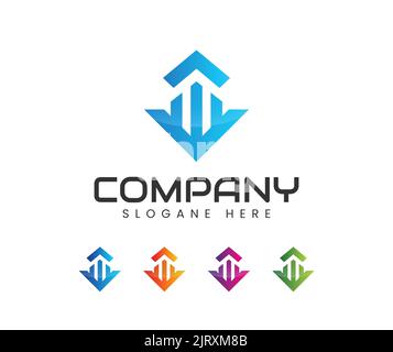 Real state business finance logo. Real estate logo design template ,House logo ,Building logo design concept ,Vector illustration Stock Vector