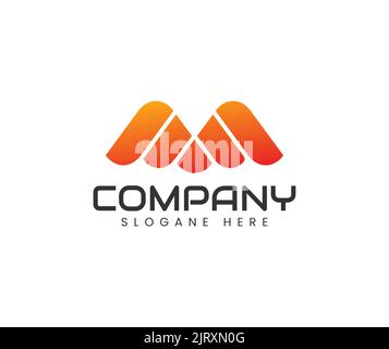 Outstanding professional elegant trendy. awesome wing Modern m logo design Stock Vector
