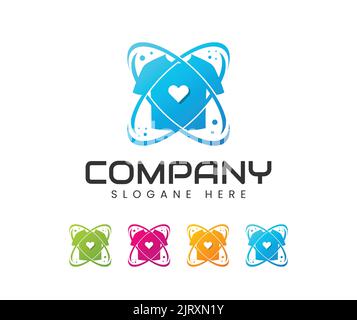 logo design laundry icon washing bubbles for business clothes wash cleans modern template. Laundry Logo Template Design Vector, Emblem, Concept Design Stock Vector