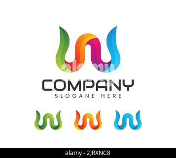 Modern letter w logo design. W Letter Business Logo Vector Design. Abstract emblem designs concept logos logotype element for template. Stock Vector