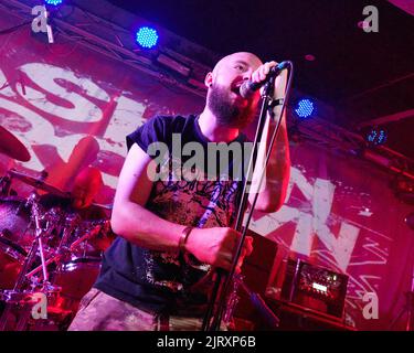 Stoke Prior, UK, 26 Aug, 2022, Ashen Crown Headline day one at Beermageddon Heavy Metal Festival. Credit: Will Tudor/Alamy Live News Stock Photo