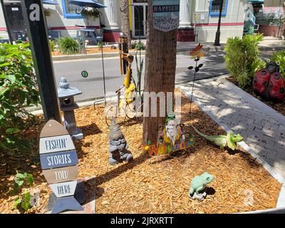 Views of Historic Downtown Cocoa, Florida in Summer Stock Photo