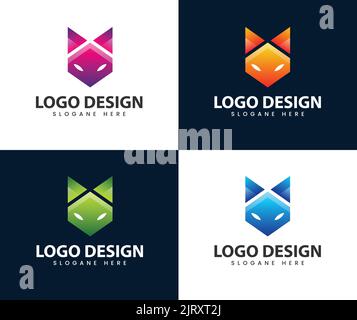 Fox creative logo vector fox icon fox modern logo abstract shape of fox clean logo Stock Vector