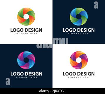 Abstract colourful circle logo design. Stock Vector