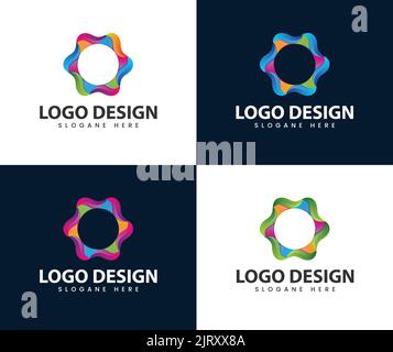 Abstract colourful logo design Stock Vector