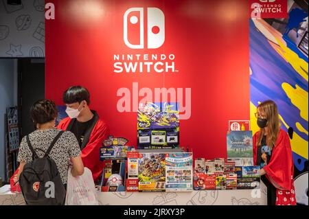 The logo of Nintendo Switch 2 console seen displayed during the PAX Aus ...