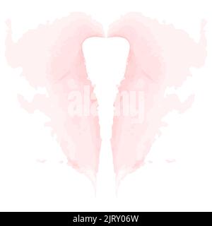 Abstract blots in trendy soft pink shades similar to a hairstyle in watercolor manner. Background texture. Isolate. Pattern for banner, wallpaper, poster, postcard Stock Vector