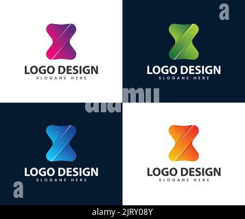 Abstract letter mark logo design Stock Vector