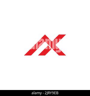 letter ax arrow x simple geometric logo vector Stock Vector