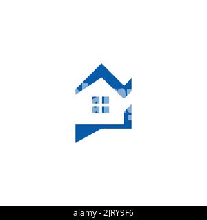 letter p home talk symbol logo vector Stock Vector