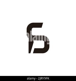 letter sp abstract geometric logo vector Stock Vector
