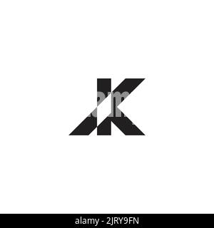 letter k simple motion geometric line logo vector Stock Vector