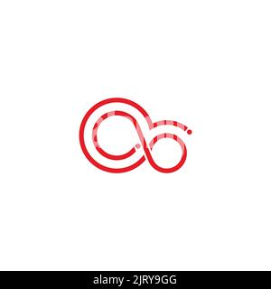 letter qb linked overlapping linear logo vector Stock Vector