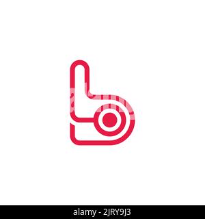 letter b line cute symbol logo vector Stock Vector