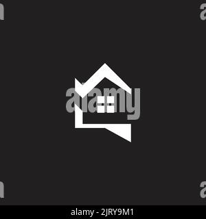 simple real estate bubble talk symbol logo vector Stock Vector