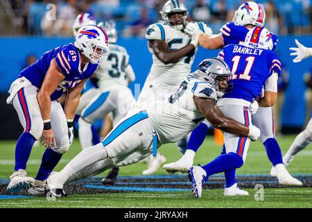 Carolina Panthers defensive tackle Matt Ioannidis (99) looks on against the  Buffalo Bills during an NFL preseason football game on Friday, Aug. 26, 2022,  in Charlotte, N.C. (AP Photo/Jacob Kupferman Stock Photo - Alamy