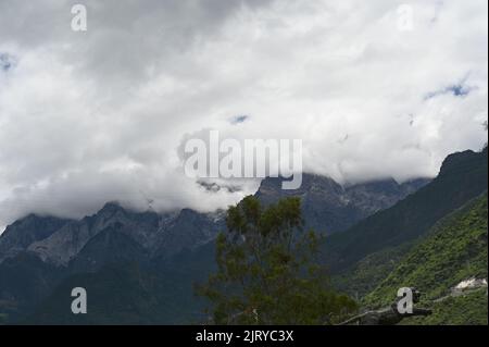 Views from the Awesome Tiger Leaping Gorge in Yunnan Province of China Stock Photo