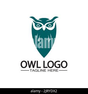 Owl logo vector template Stock Vector