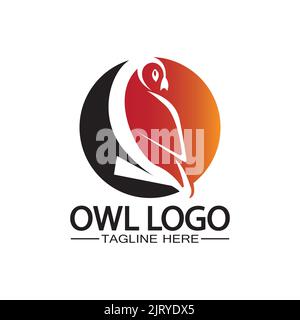 Owl logo vector template Stock Vector