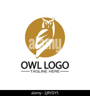Owl logo vector template Stock Vector