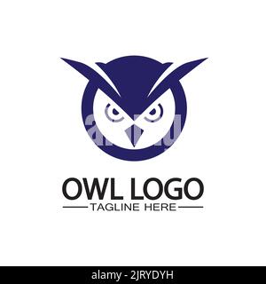 Owl logo vector template Stock Vector