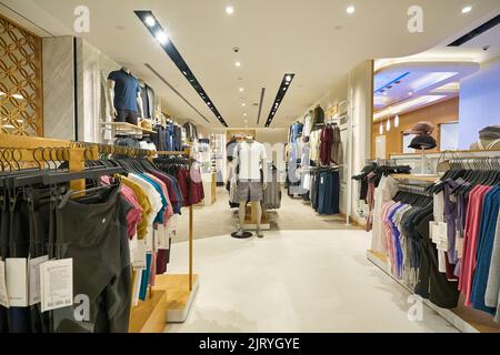 KUALA LUMPUR, MALAYSIA - CIRCA JANUARY, 2020: bags on display at Bimba Y  Lola store in Suria KLCC shopping mall in Kuala Lumpur. Stock Photo