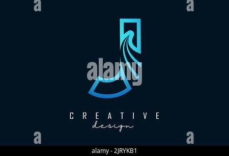Outline Creative letter O logo with leading lines and road concept ...