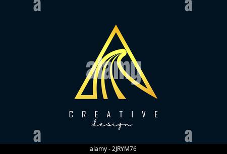 Outline Outline Creative letter B logo with leading lines and road ...
