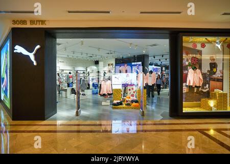 KUALA LUMPUR, MALAYSIA - CIRCA JANUARY, 2020: Puma storefront in Suria KLCC shopping mall in Kuala Lumpur. Stock Photo