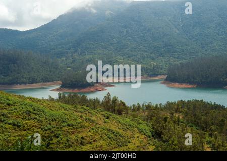 Towering mountains, sprawling tea gardens, rivers, nature's gift of greenery everywhere is the way one can explain the beauty of Ooty. Stock Photo