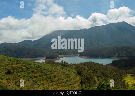 Towering mountains, sprawling tea gardens, rivers, nature's gift of greenery everywhere is the way one can explain the beauty of Ooty. Stock Photo