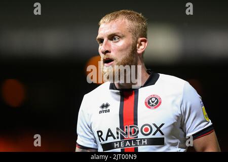 Luton, UK. 26th Aug, 2022. Oliver McBurnie #9 of Sheffield United in Luton, United Kingdom on 8/26/2022. (Photo by Arron Gent/News Images/Sipa USA) Credit: Sipa USA/Alamy Live News Stock Photo