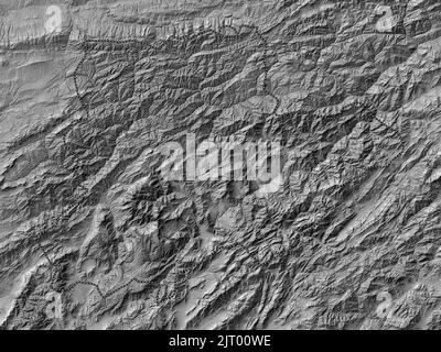 Daykundi, province of Afghanistan. Elevation map colored in wiki style ...