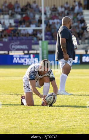 Angouleme, France. 26th Aug, 2022. Maxime Lafage of Vannes during the French championship Pro D2 rugby union match between Soyaux-Angouleme XV and RC Vannes on August 26, 2022 at the Chanzy stadium in Angouleme, France - Photo Damien Kilani / DK Prod / DPPI Credit: DPPI Media/Alamy Live News Stock Photo