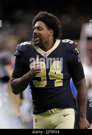 New Orleans Saints defensive end Payton Turner (98) in action during an NFL  preseason football game against the Houston Texans, Sunday, Aug. 27, 2023,  in New Orleans. (AP Photo/Tyler Kaufman Stock Photo - Alamy