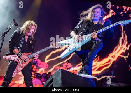 June 23, 2022: Helloween perform at the Hellfest Open Air festival Stock Photo