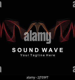 Sound waves vector illustration design template Stock Vector